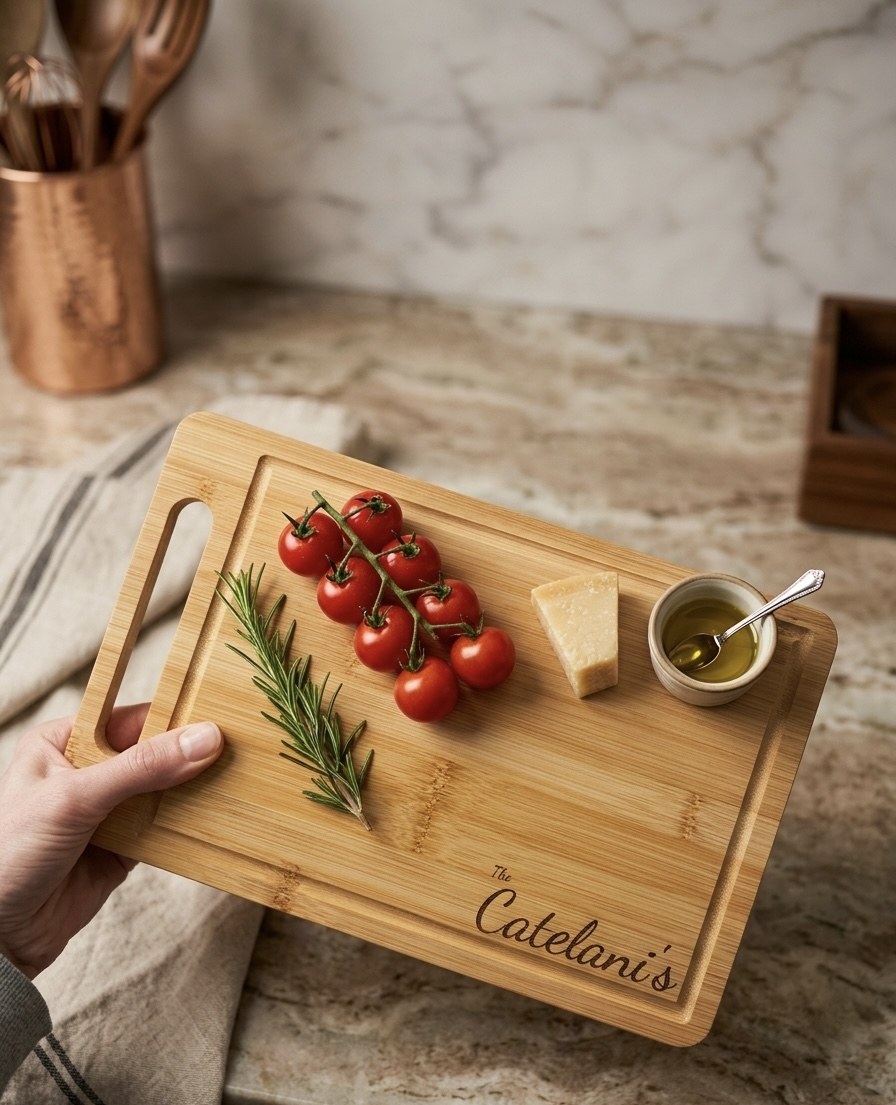 Personalized family Christmas gift cutting board